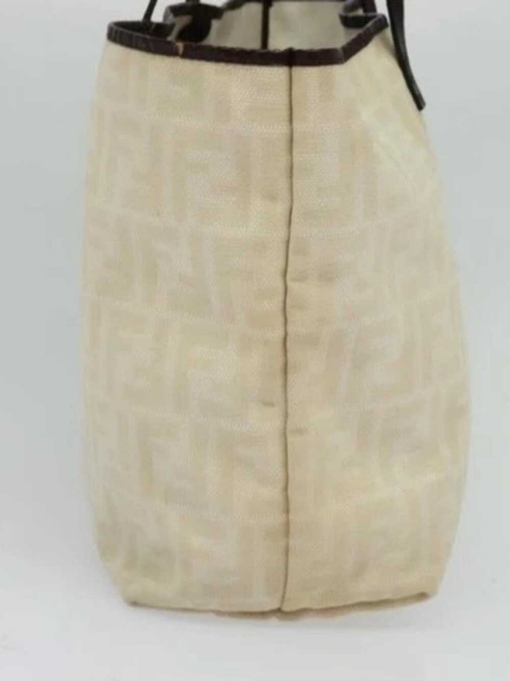 FENDI Zucca Canvas Tote Bag White Silver Auth - Picture 3 of 16